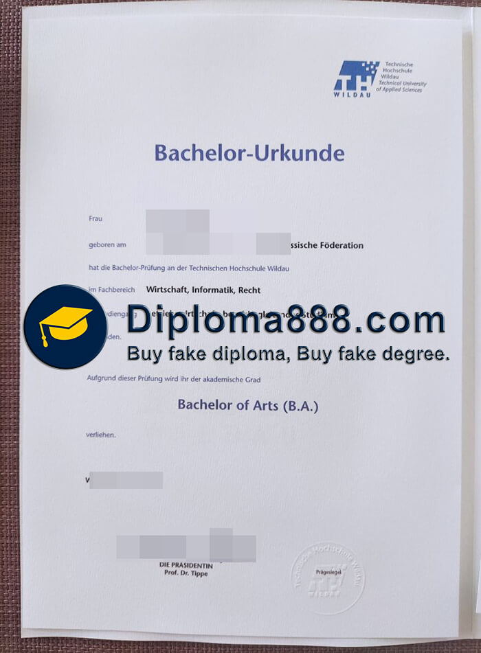 Technical University of Applied Sciences Wildau certificate