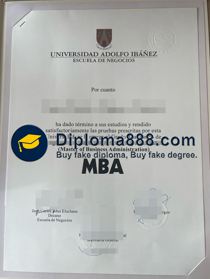 Adolfo Ibáñez University degree