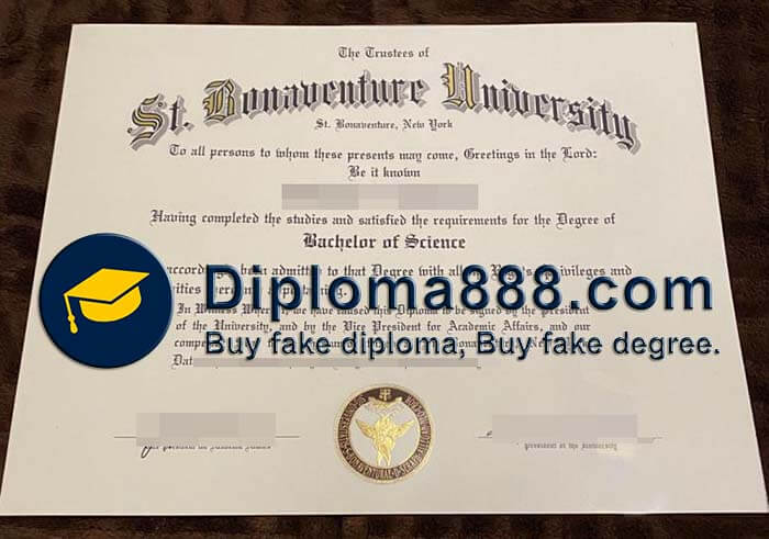 St. Bonaventure University diploma