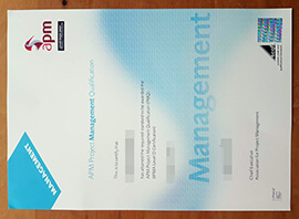 Buy APM Project Management Qualification certificate online.