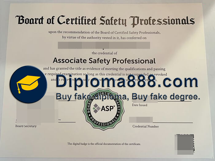 Associate Safety Professional certificate