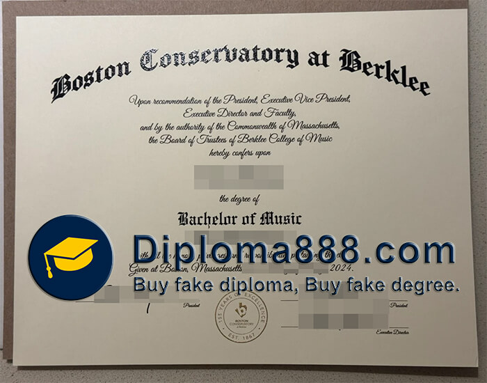 Boston Conservatory at Berklee diploma