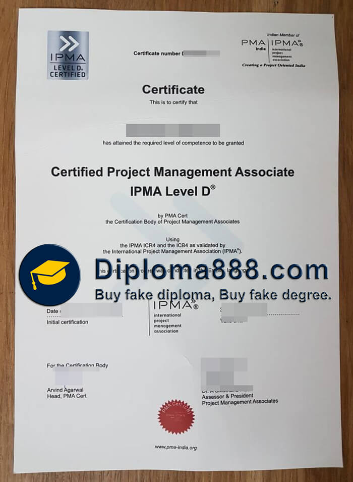 IPMA certificate