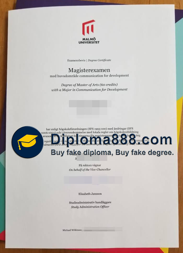 Malmö universitet diploma