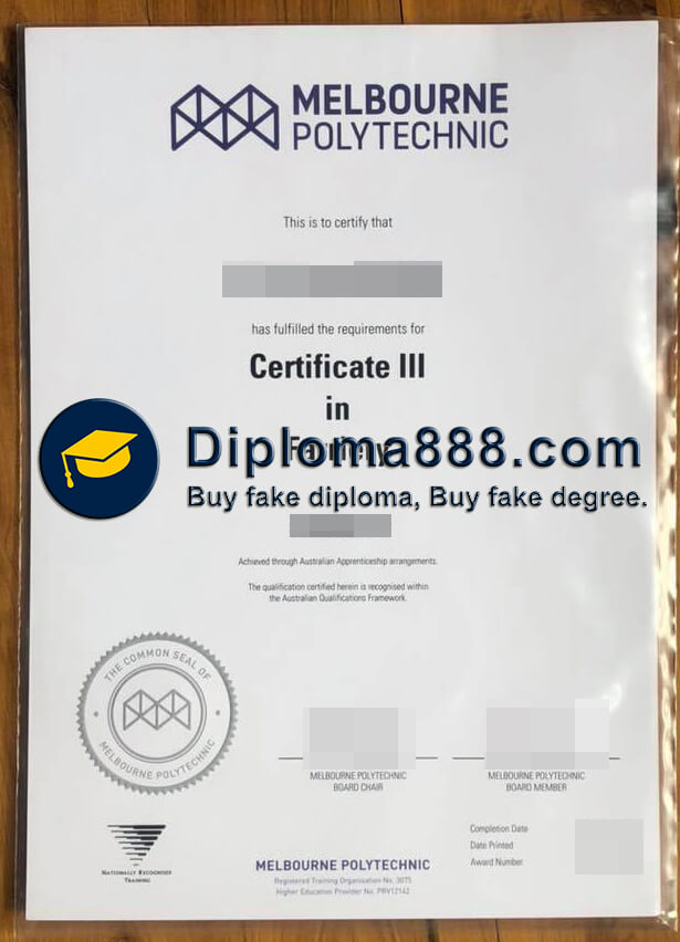 Melbourne Polytechnic diploma