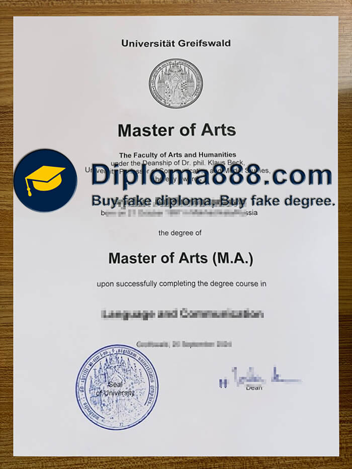 Universität Greifswald diploma