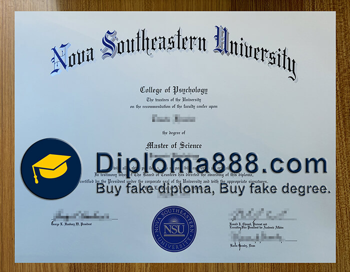 Nova Southeastern University diploma