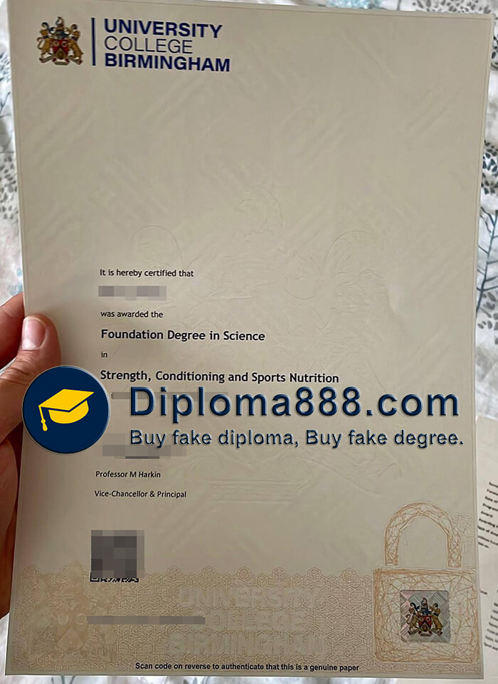 University College Birmingham diploma